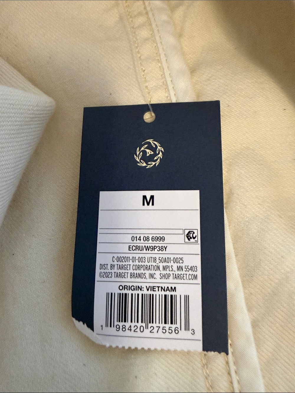 Universal Thread Cream Cropped Double-Breasted denim coat, NWT - Picture 7 of 8